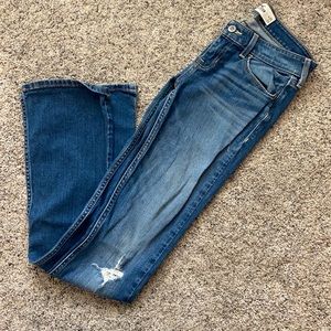 hollister brand skinny to boot cut jeans size 25